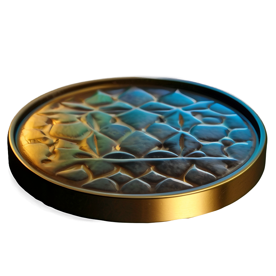 Elegant Gold Rim Coaster Png 74