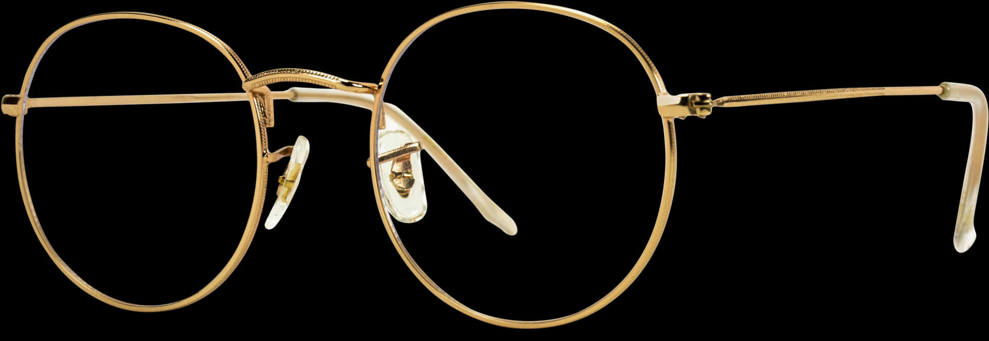 Elegant Gold Round Eyeglasses