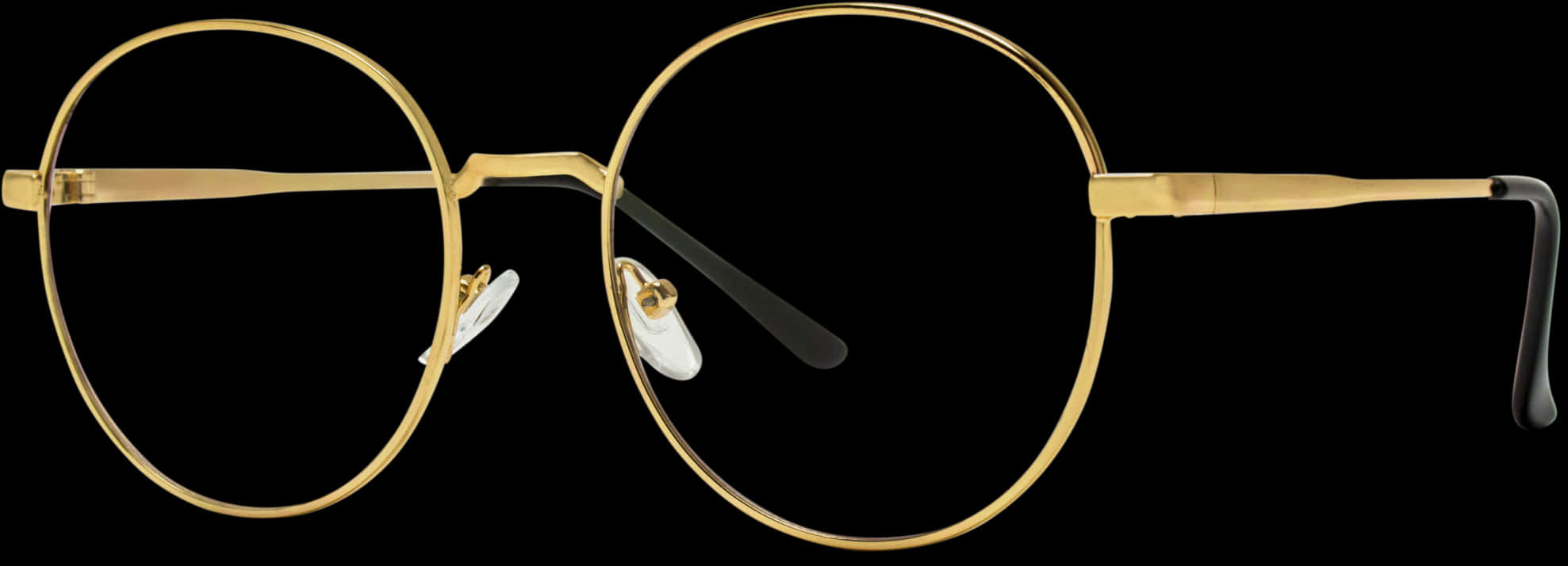 Elegant Gold Round Eyeglasses