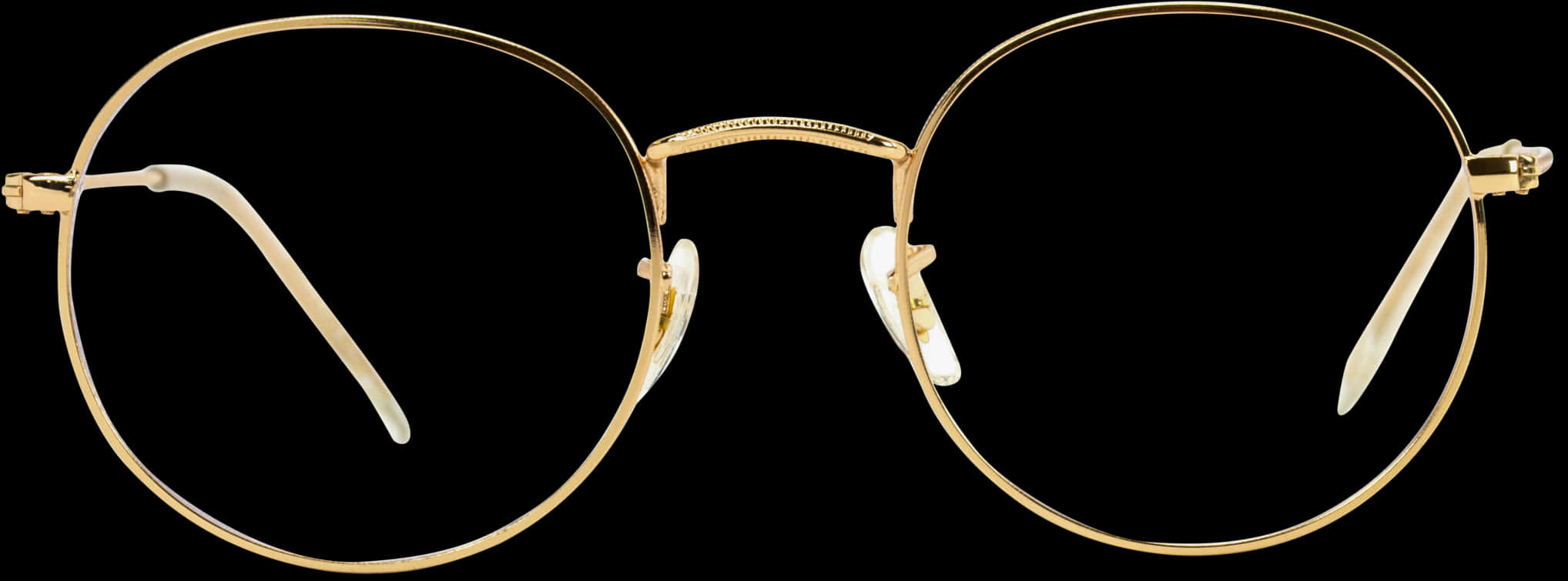 Elegant Gold Round Glasses