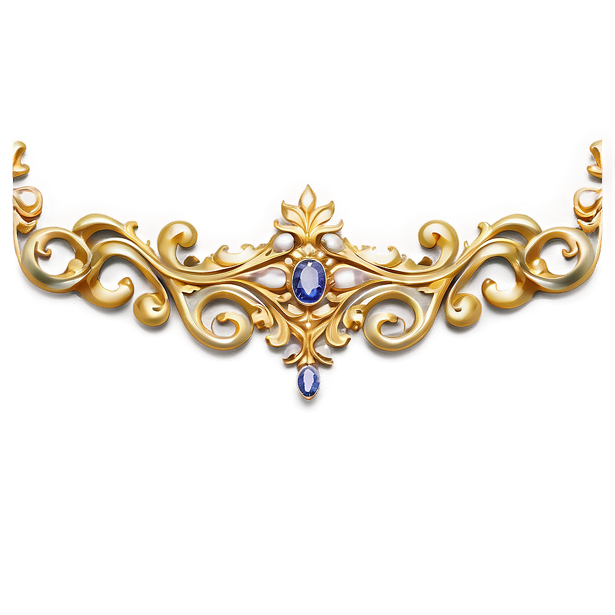 Elegant Gold Trim Png Gqe