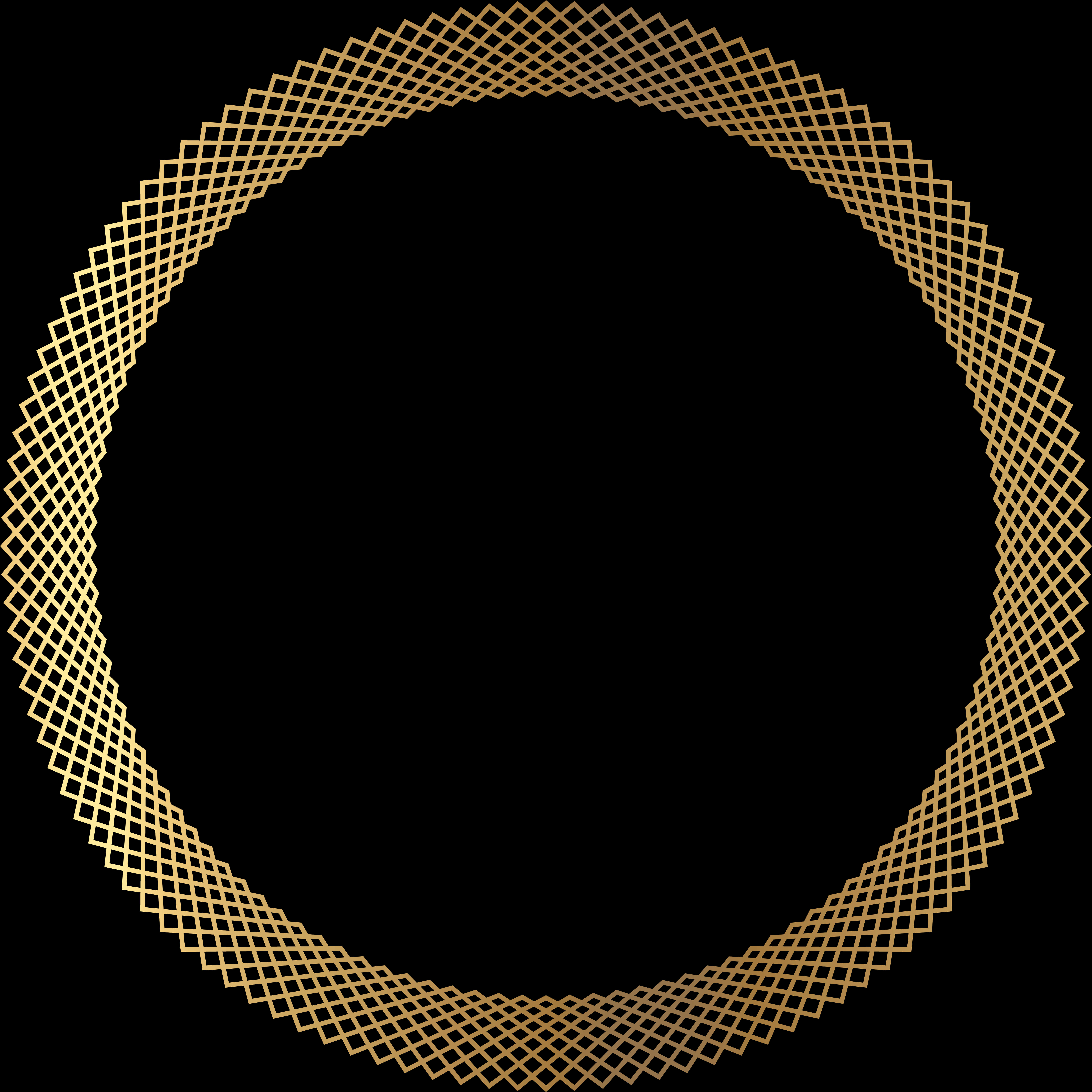 Elegant Golden Circle Frame PNG image with a transparent background, free high-resolution download
