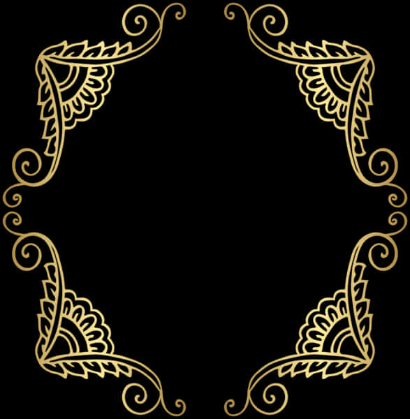 Golden Border Frame Png Clip Art Image - Png Golden Frame Border, Transparent Png PNG with transparent background