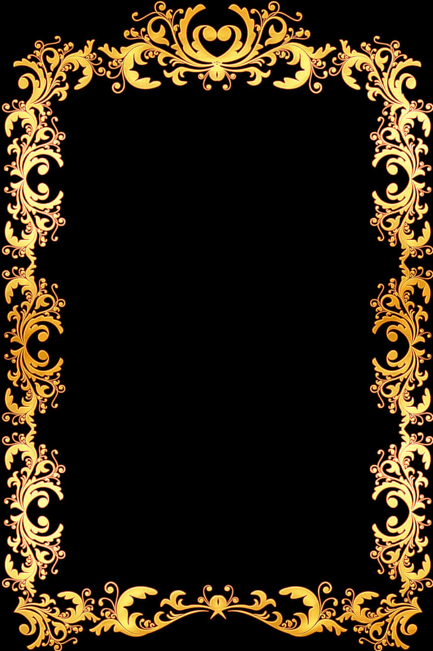 Golden Vintage Frame Png, Transparent Png PNG with transparent background