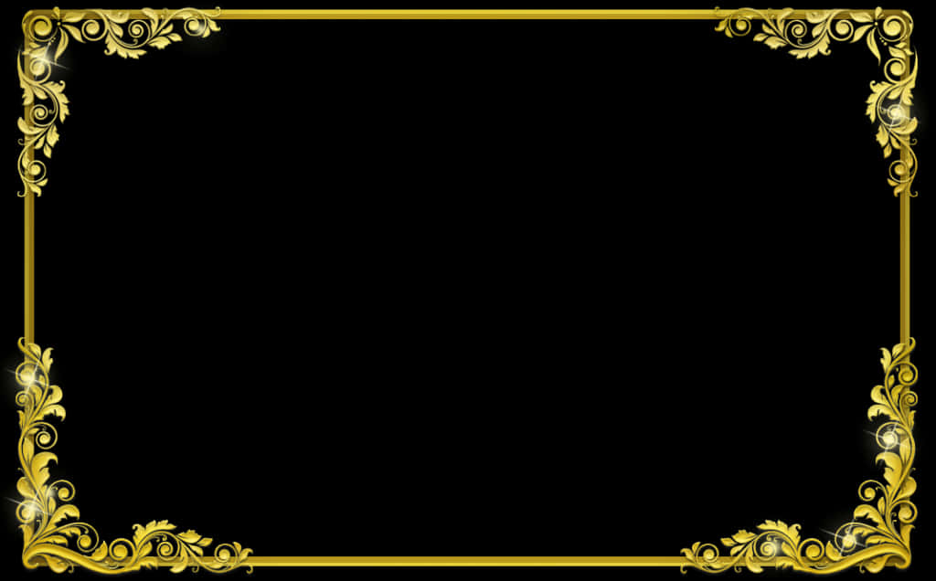 Elegant Golden Floral Frame