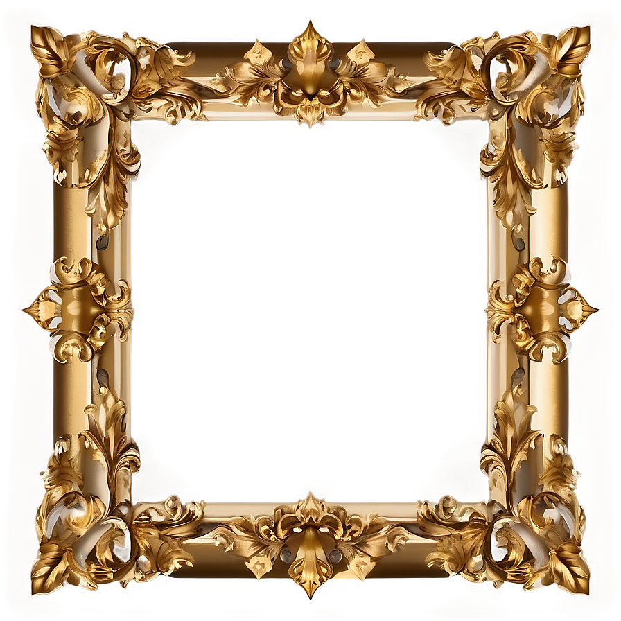 Elegant Golden Frame Png Ghm