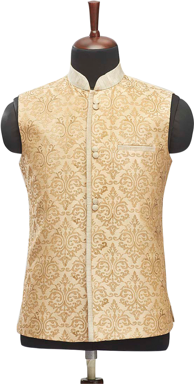 Elegant Golden Kurta Vest