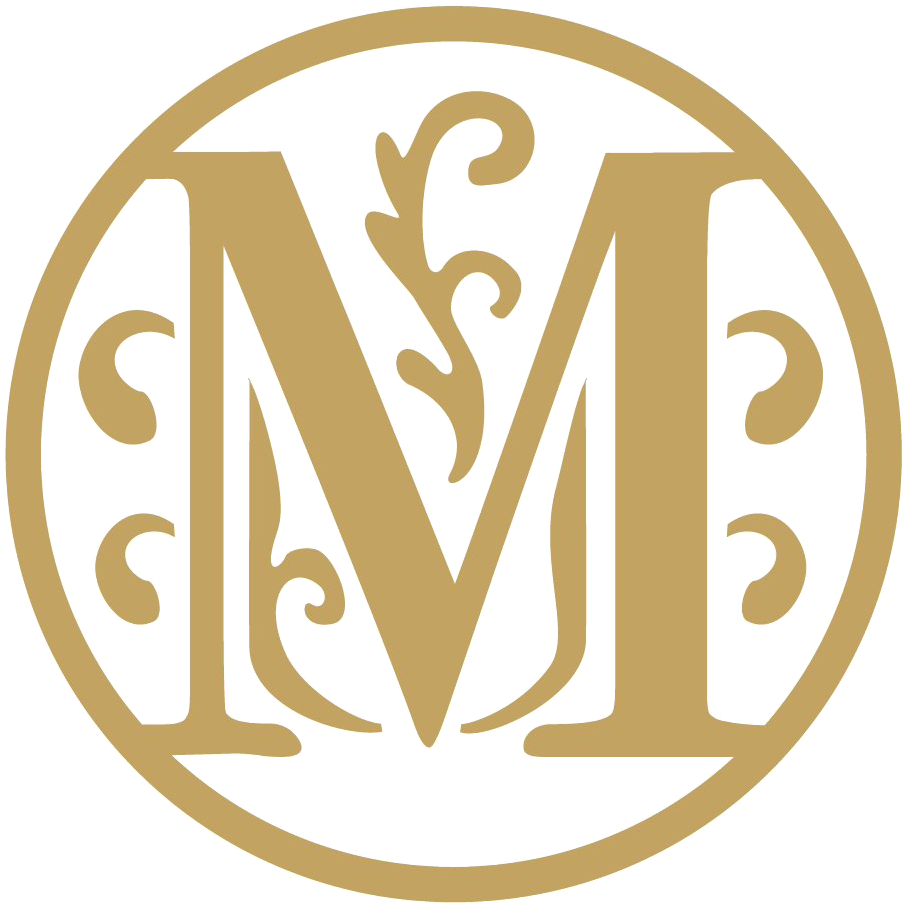 Elegant Golden Monogram M