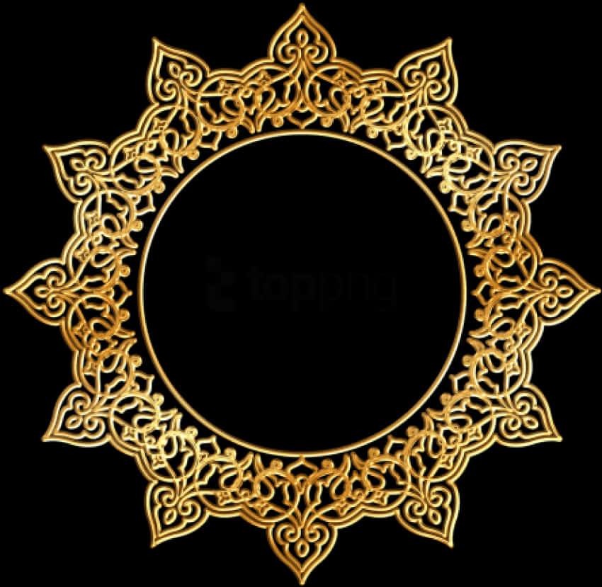 Elegant Golden Ornate Frame.png