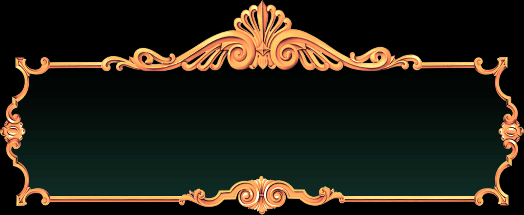 Elegant Golden Scroll Frame