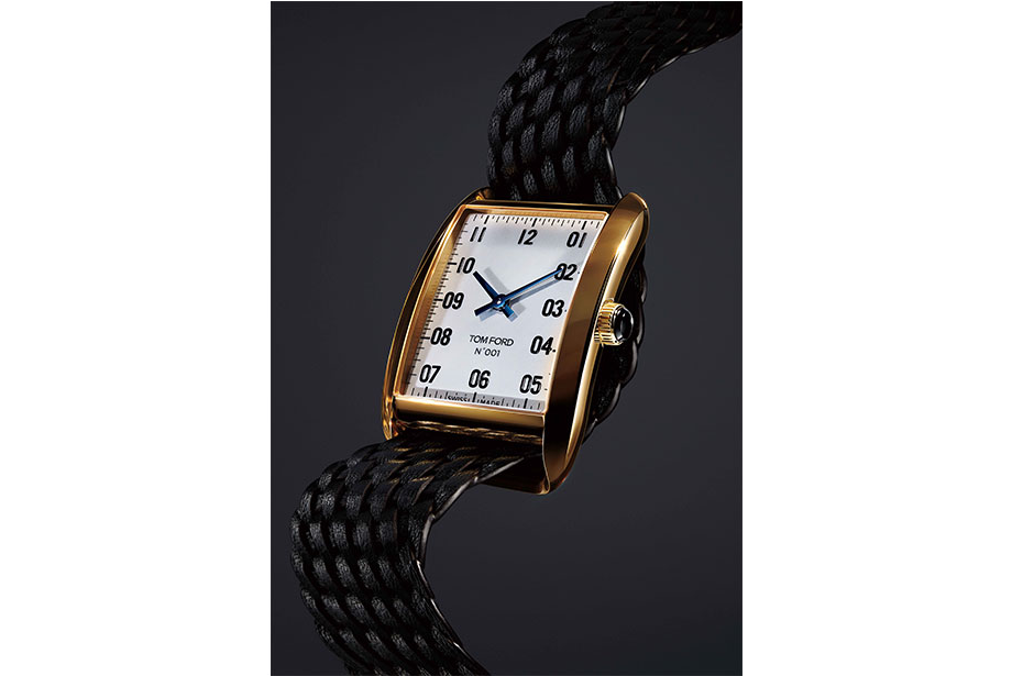 Elegant Golden Wristwatchon Black Background