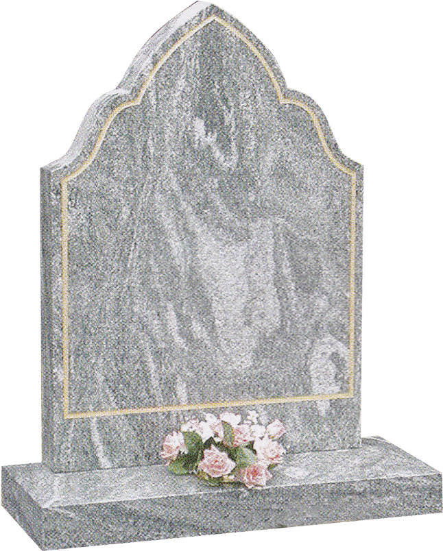 Elegant Gravestonewith Flowers.png PNG with transparent background