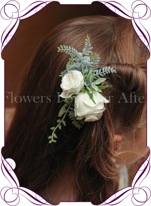 Silk Artificial Boho Rustic Wedding Hair Floral Comb - Corsage And Boutonniere Melbourne, HD Png Download PNG with transparent background