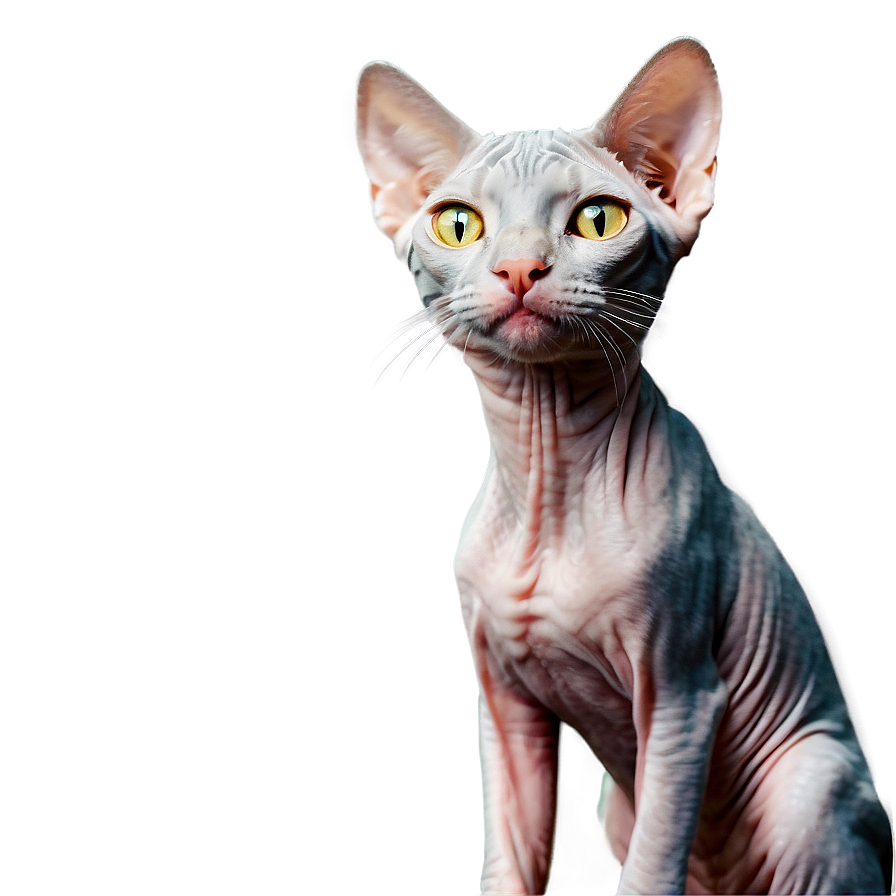 Elegant Hairless Cat Png 39