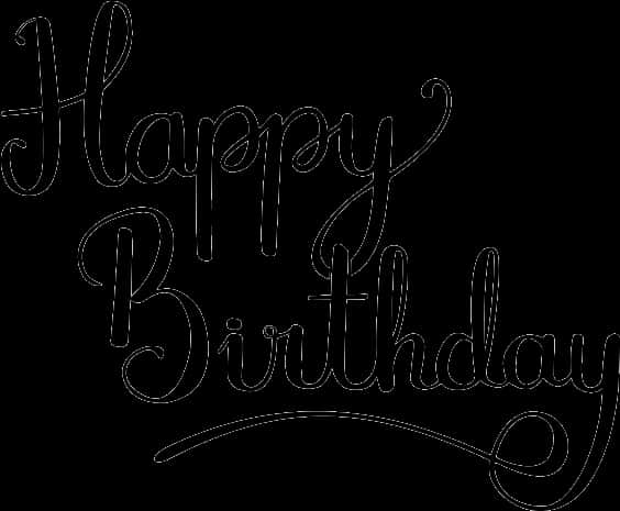 Elegant Happy Birthday Script