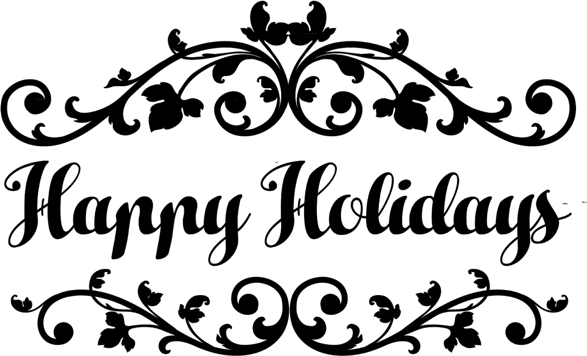 Transparent Happy Holidays Clipart Black And White - Happy Holidays Clipart Black And White, HD Png Download PNG with transparent background