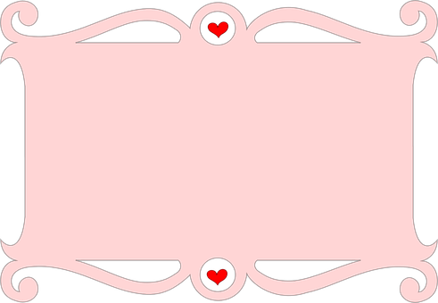 Elegant Heart Frame Design PNG with transparent background