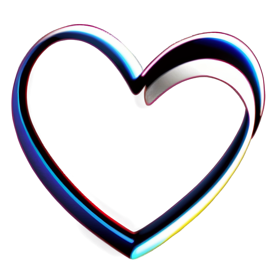 Elegant Heart Outline Png 33