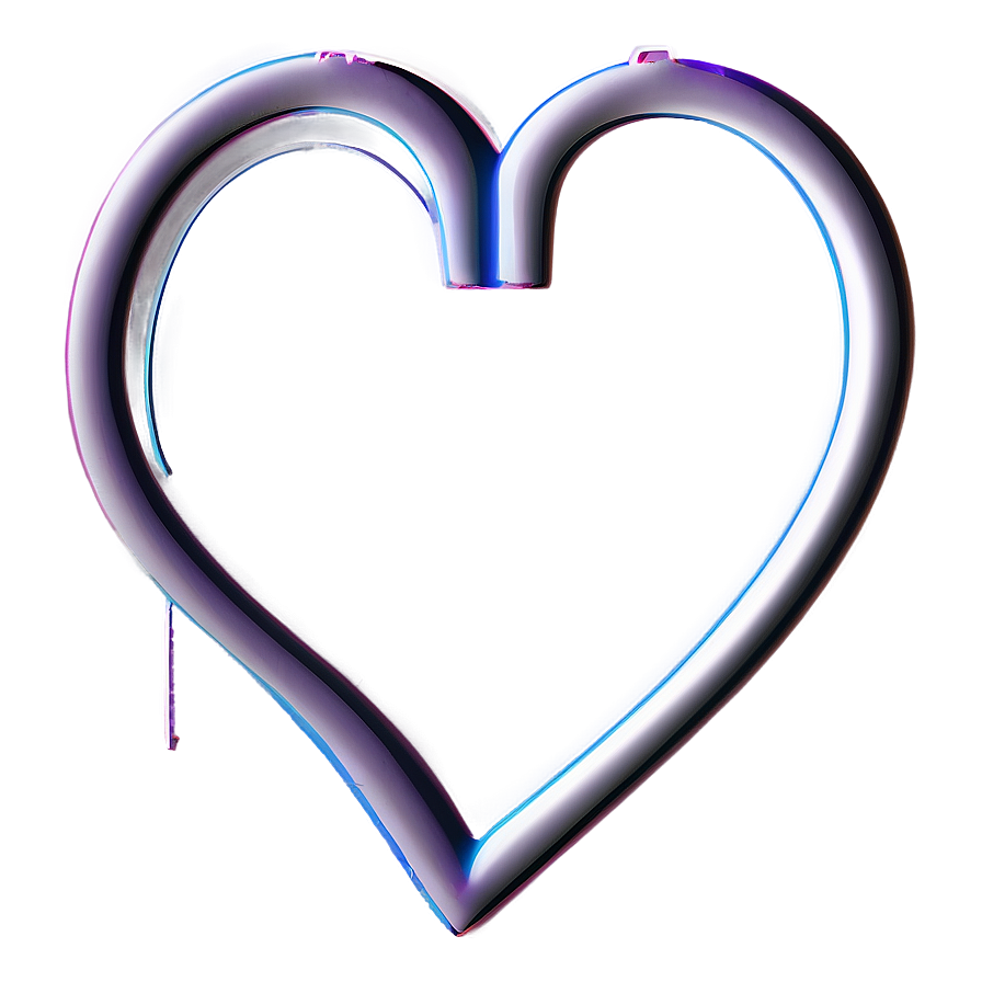 Elegant Heart Outline PNG vkc63 PNG image with a transparent background, free high-resolution download
