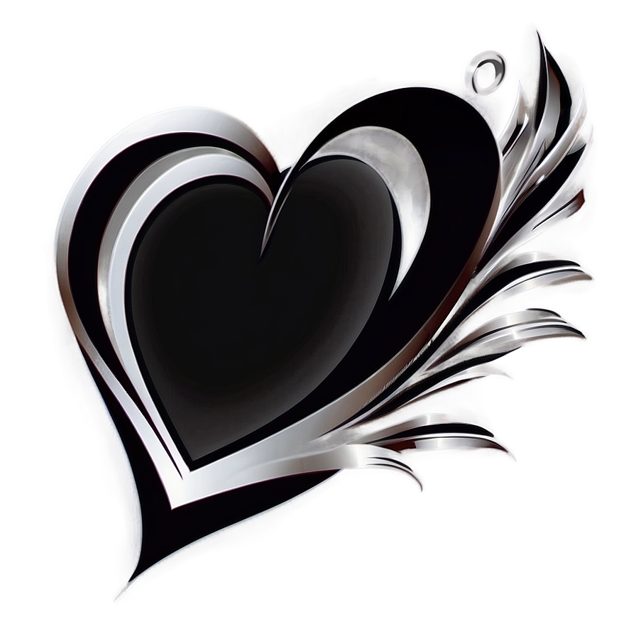 Elegant Heart Vector Shape Png 11