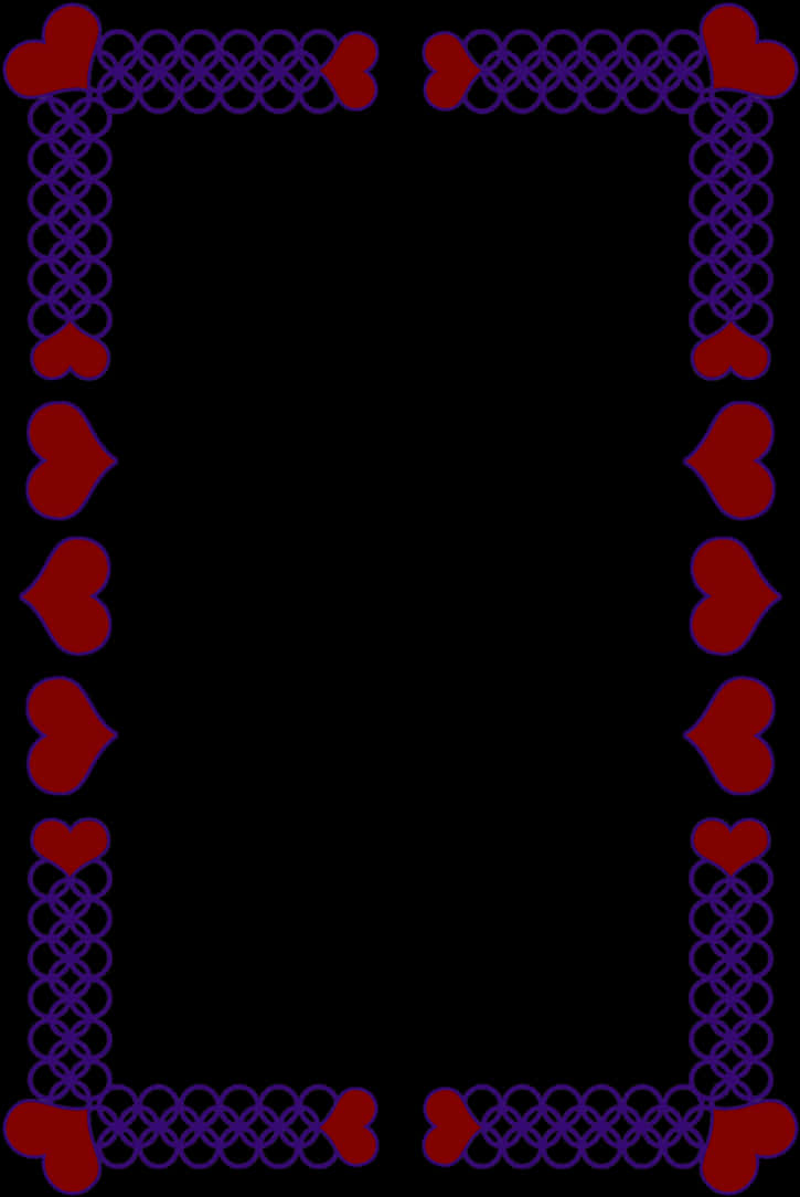 Elegant Heartsand Loops Border Design