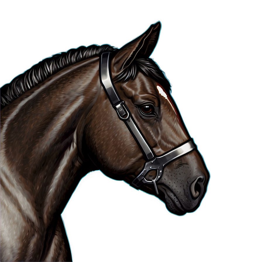 Elegant Horse Head Outline Png 39