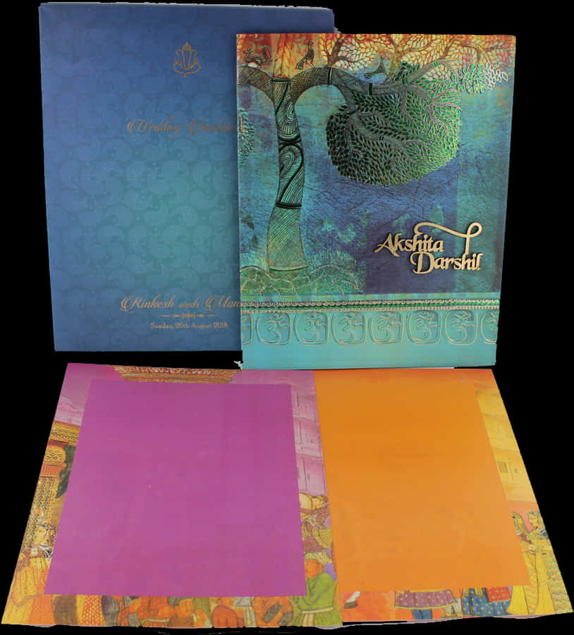 Elegant Indian Wedding Invitation Set