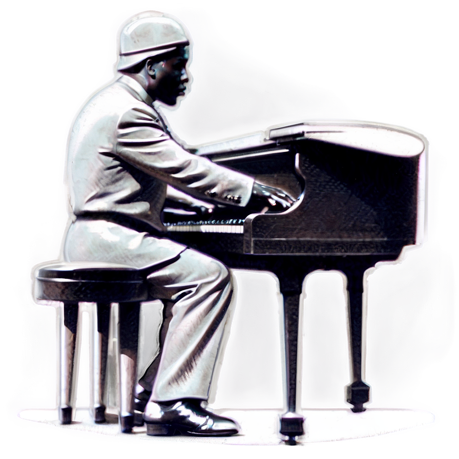 Elegant Jazz Pianist PNG 69 PNG with transparent background