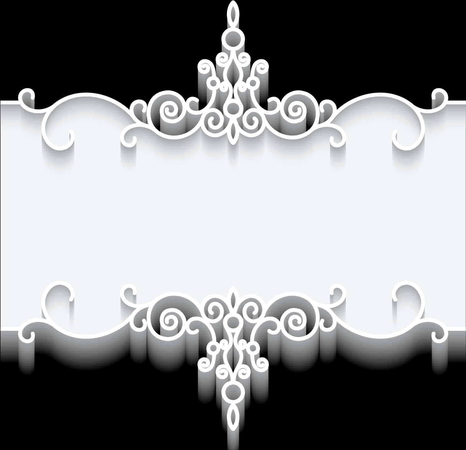 Elegant Lace Design Banner PNG with transparent background