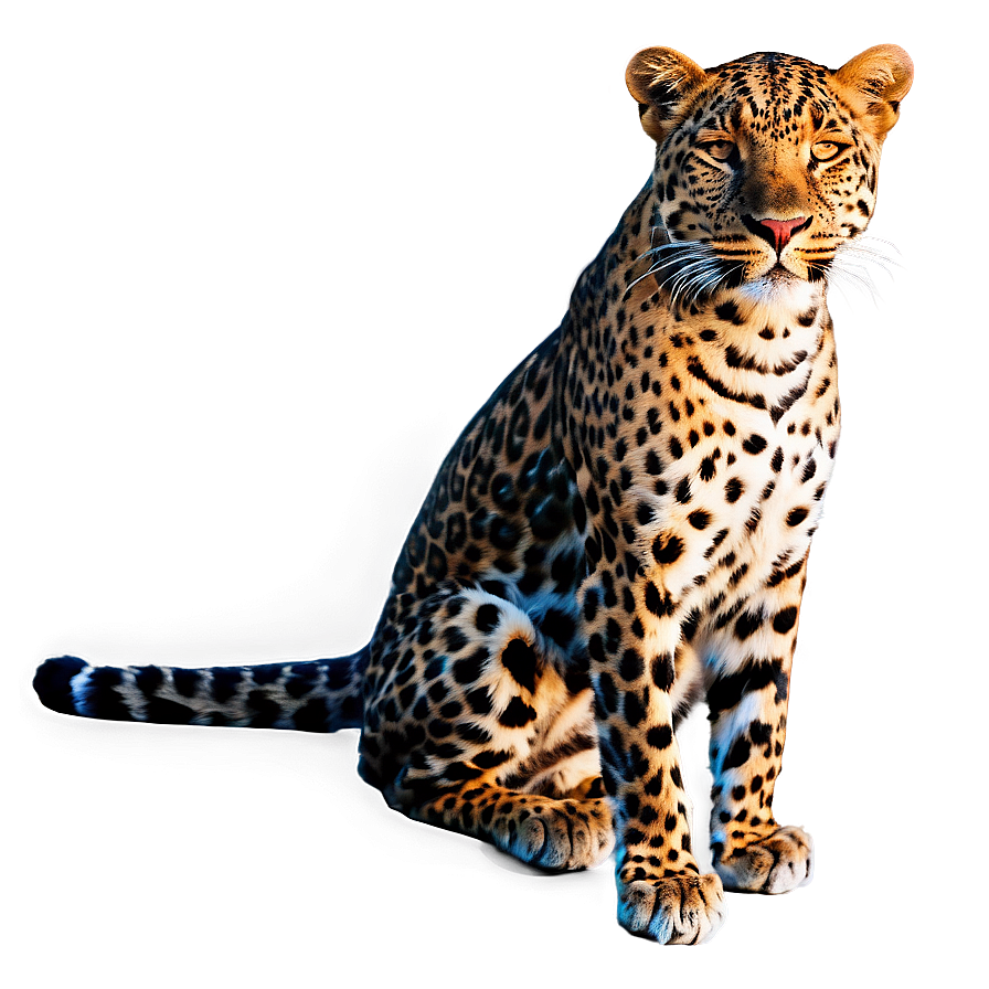 Elegant Leopard Pose Png 06112024