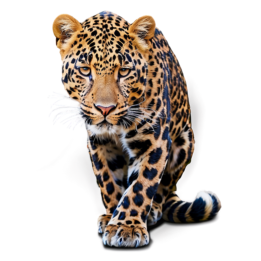 Elegant Leopard Pose Png Svo