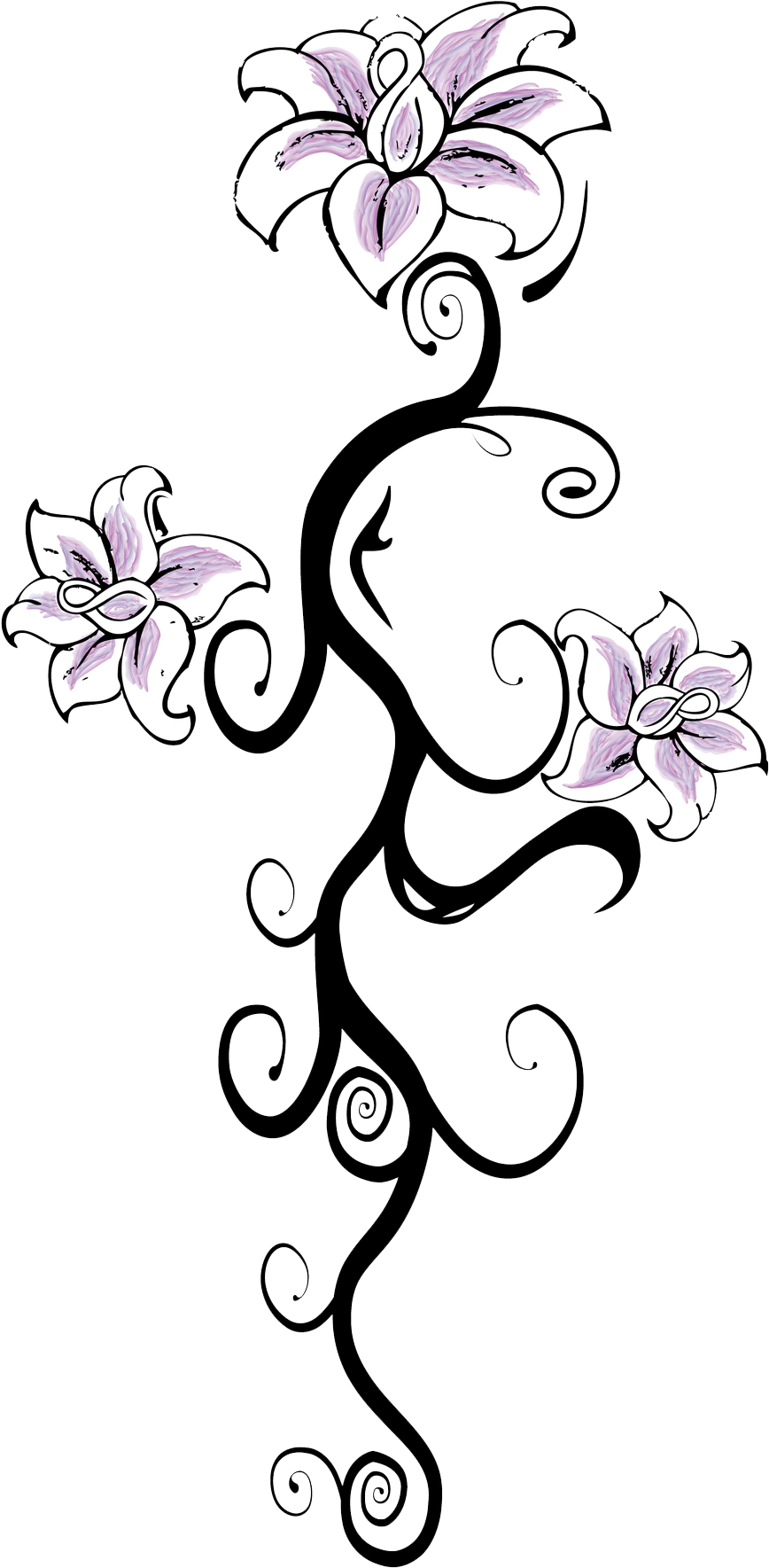 Elegant Lily Tattoo Design