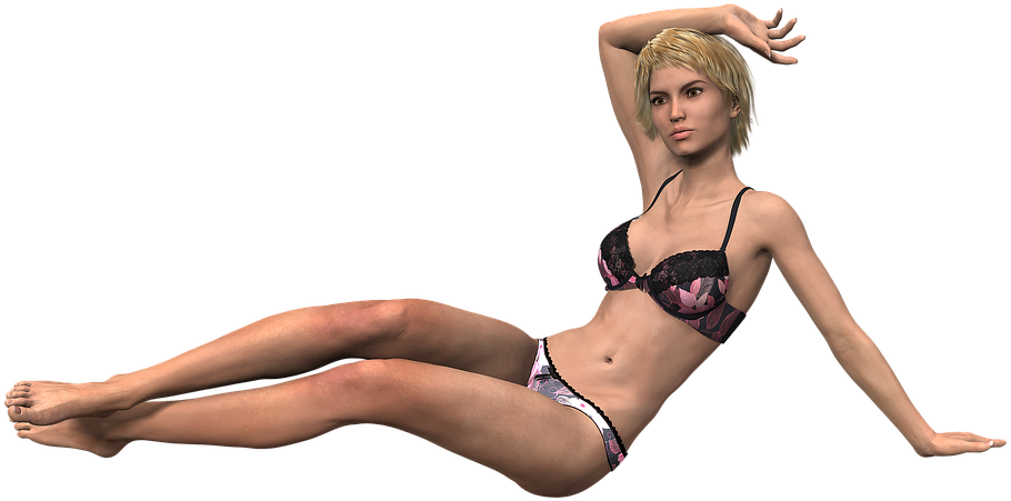 Woman, Sitting, Blond, Underwear, Lingerie, Erotic - Mujer En Ropa Interior Png, Transparent Png PNG with transparent background