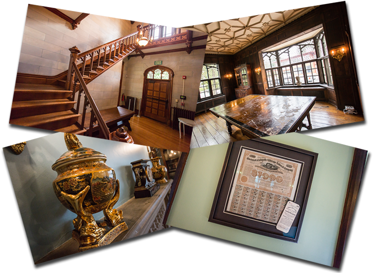 Elegant Mansion Interior Details PNG with transparent background