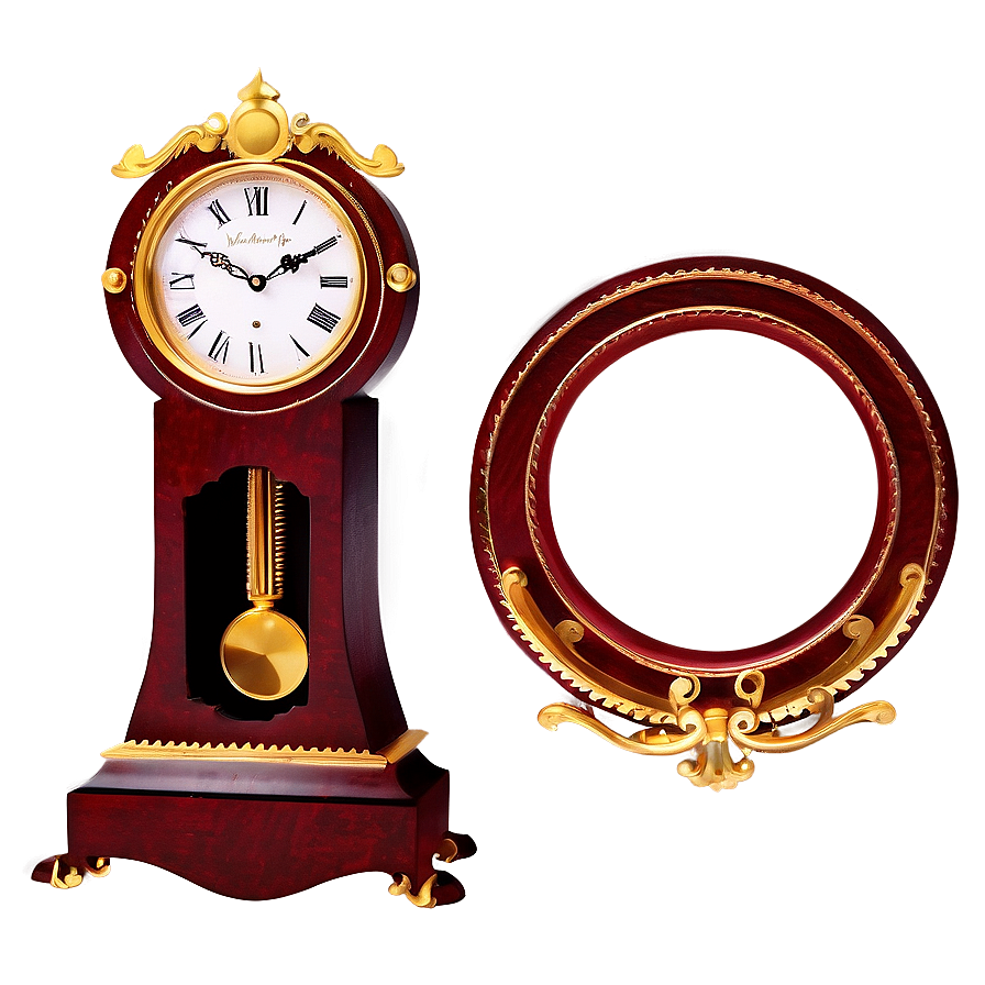 Elegant Mantel Clock Png 35