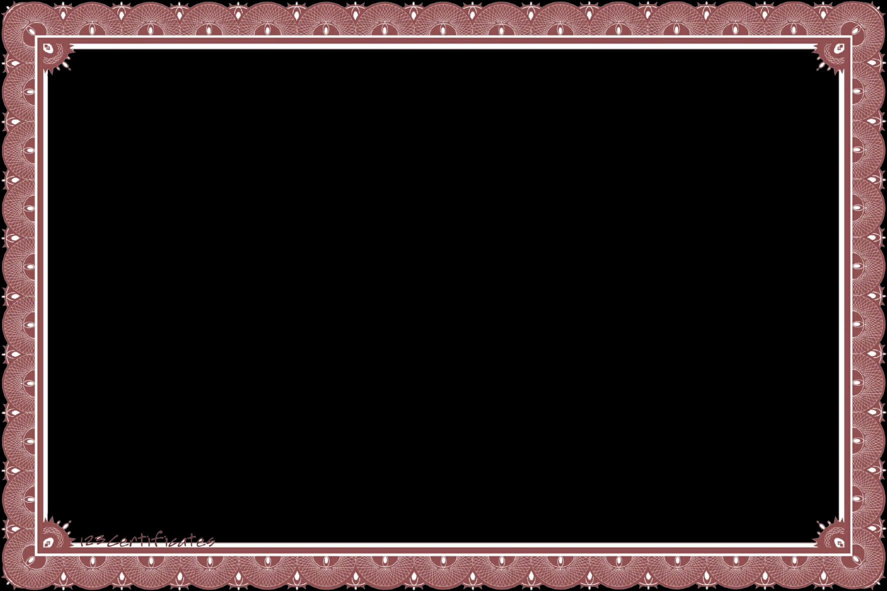 Elegant Maroon Certificate Border