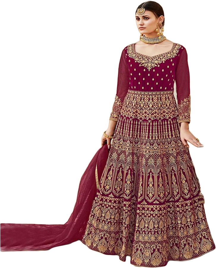 Elegant Maroon Salwar Suit Design