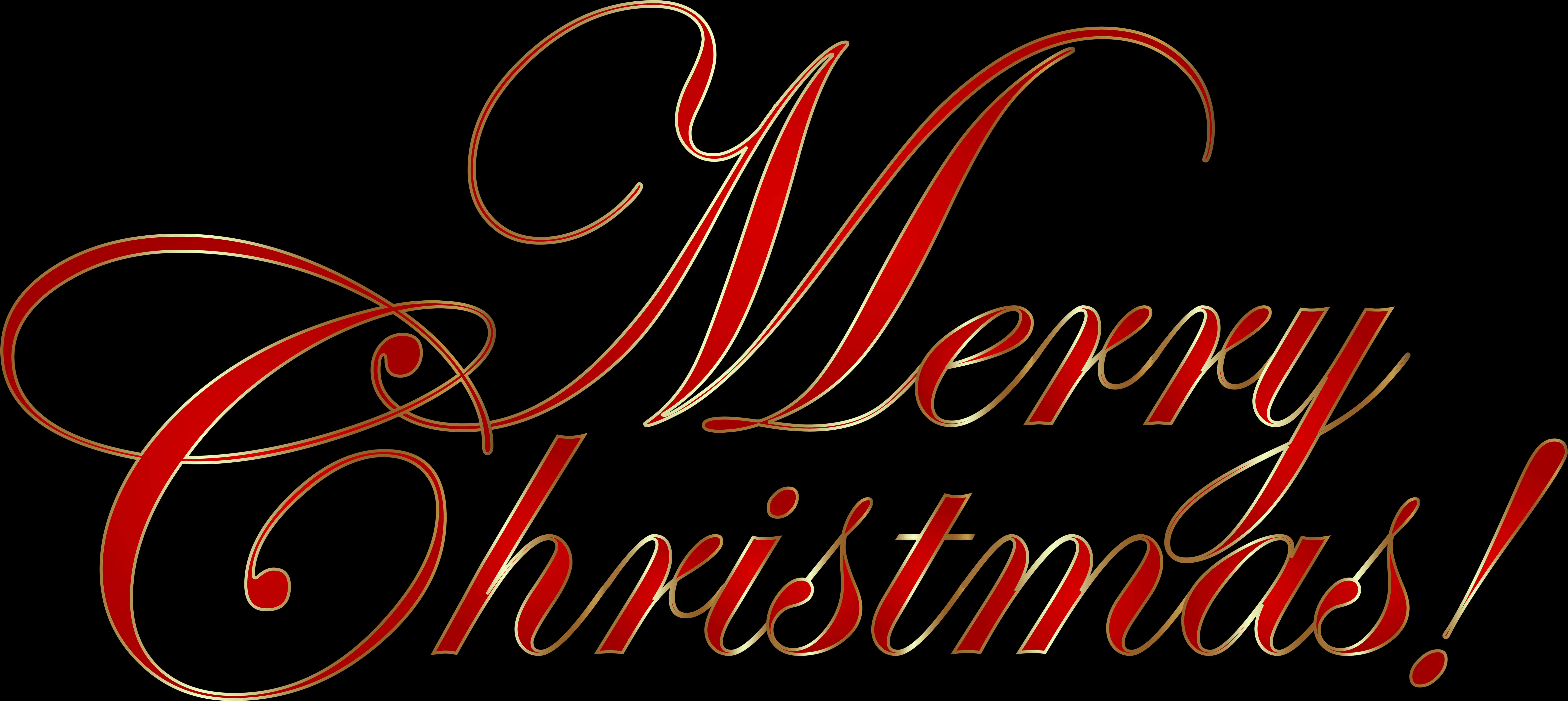 Elegant Merry Christmas Calligraphy PNG with transparent background