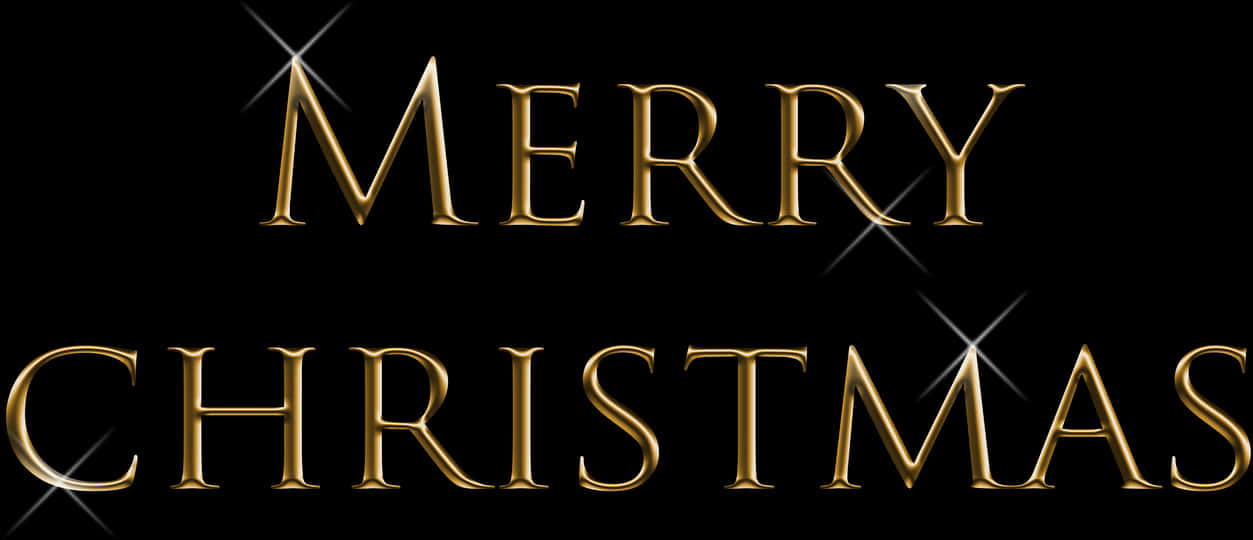 Elegant Merry Christmas Greeting PNG with transparent background
