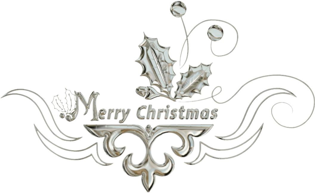 Elegant Merry Christmas Text Design