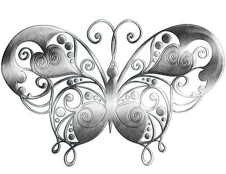 Elegant Metallic Butterfly Artwork