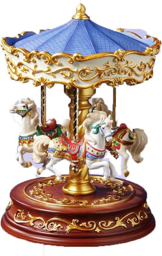 Elegant Miniature Carousel Model