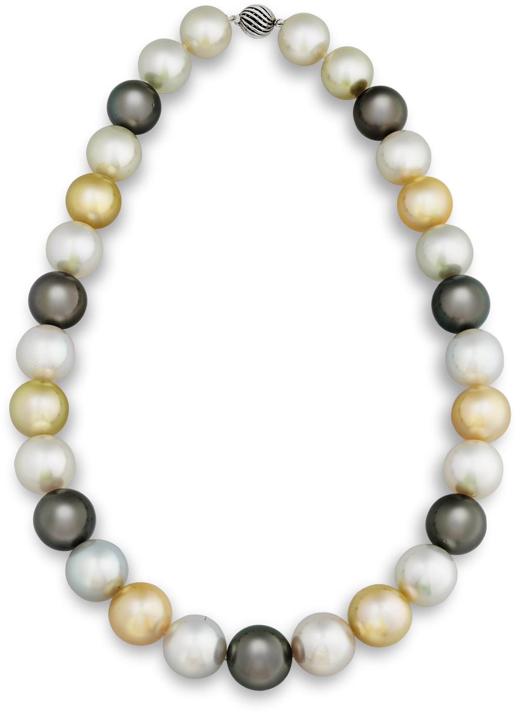 Elegant Multi Colored Pearl Necklace