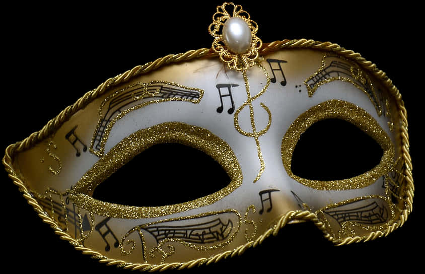 Elegant Musical Venetian Mask