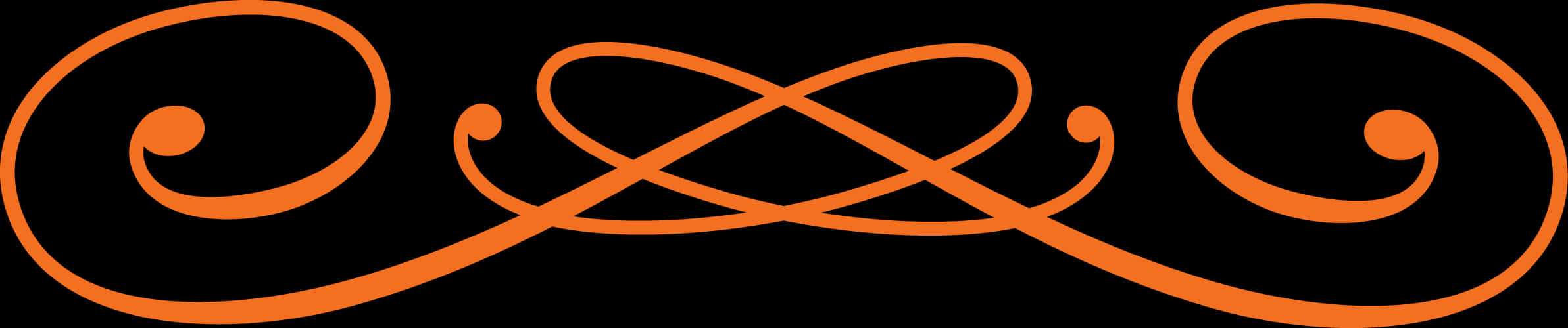 Elegant Orange Decorative Line PNG image with a transparent background, free high-resolution download