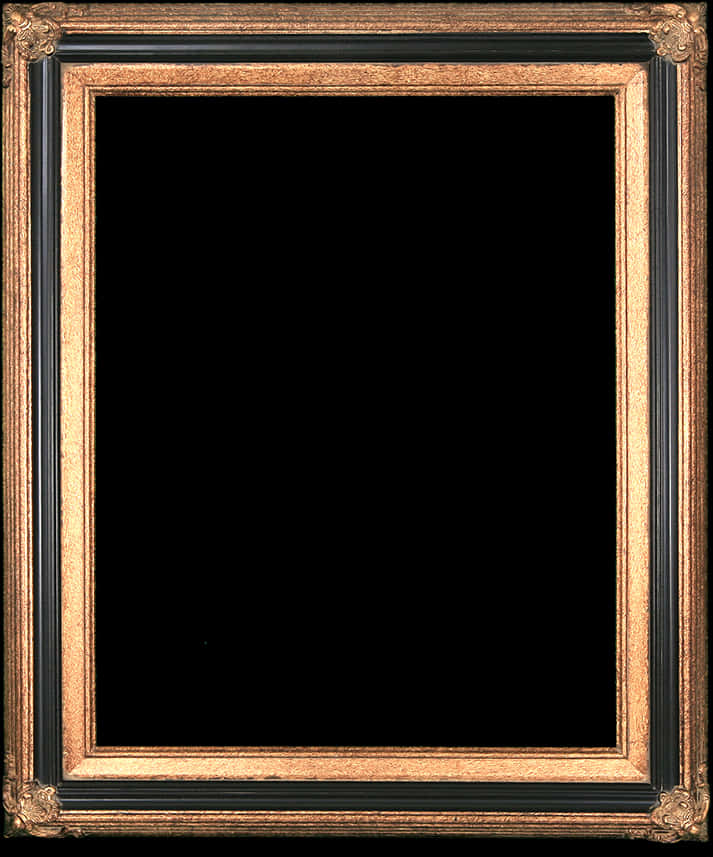 I Like This Simple Gold And Black Frame For Family - Classic Golden Frame Png, Transparent Png PNG with transparent background