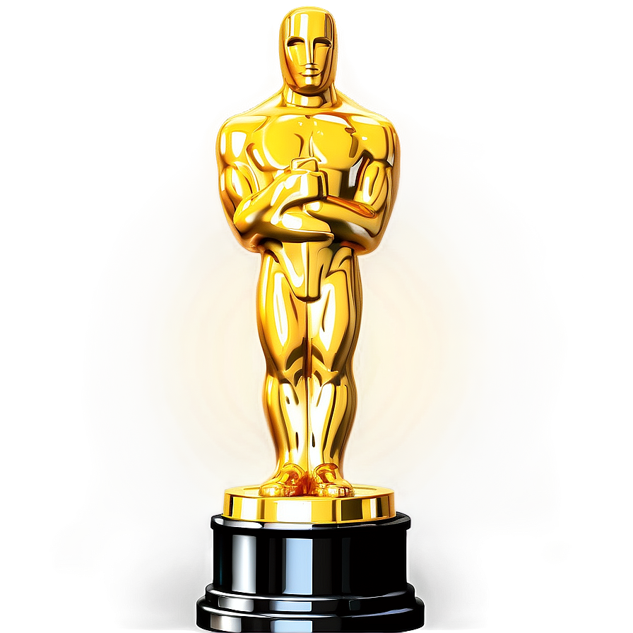 Elegant Oscar Trophy Png 06202024