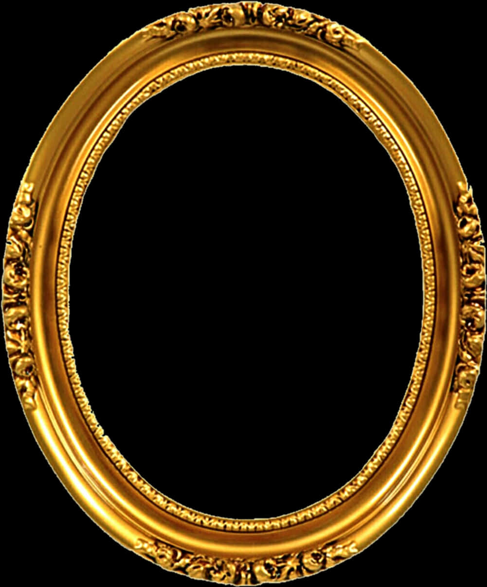 Elegant Oval Gold Frame