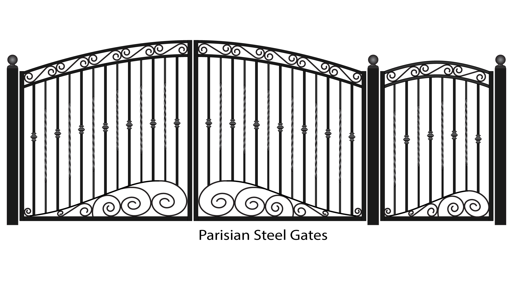 Elegant Parisian Steel Gates