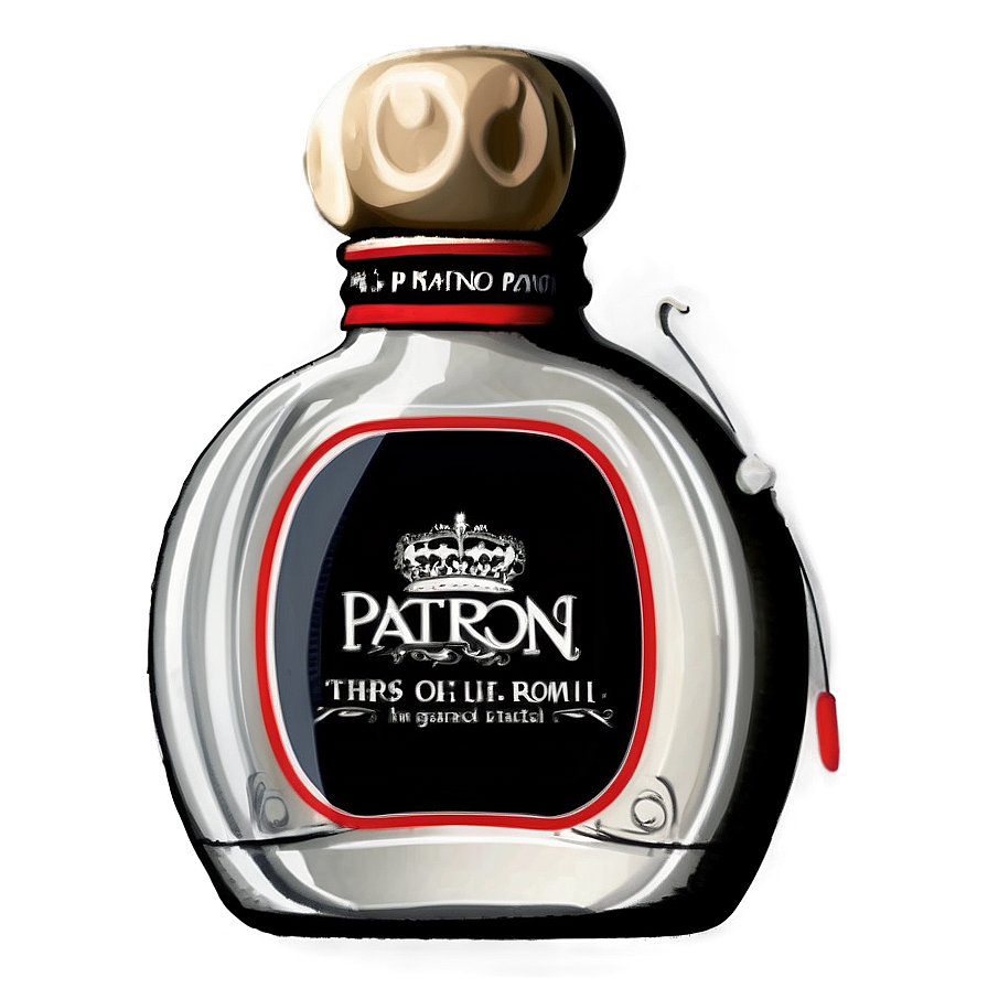 Elegant Patron Bottle Design Png Swi